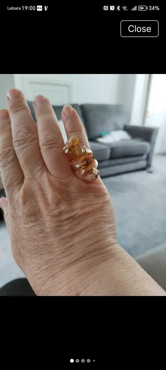 Genuine Citrine ring 10cts unique gemstones size M only £7.90🧡