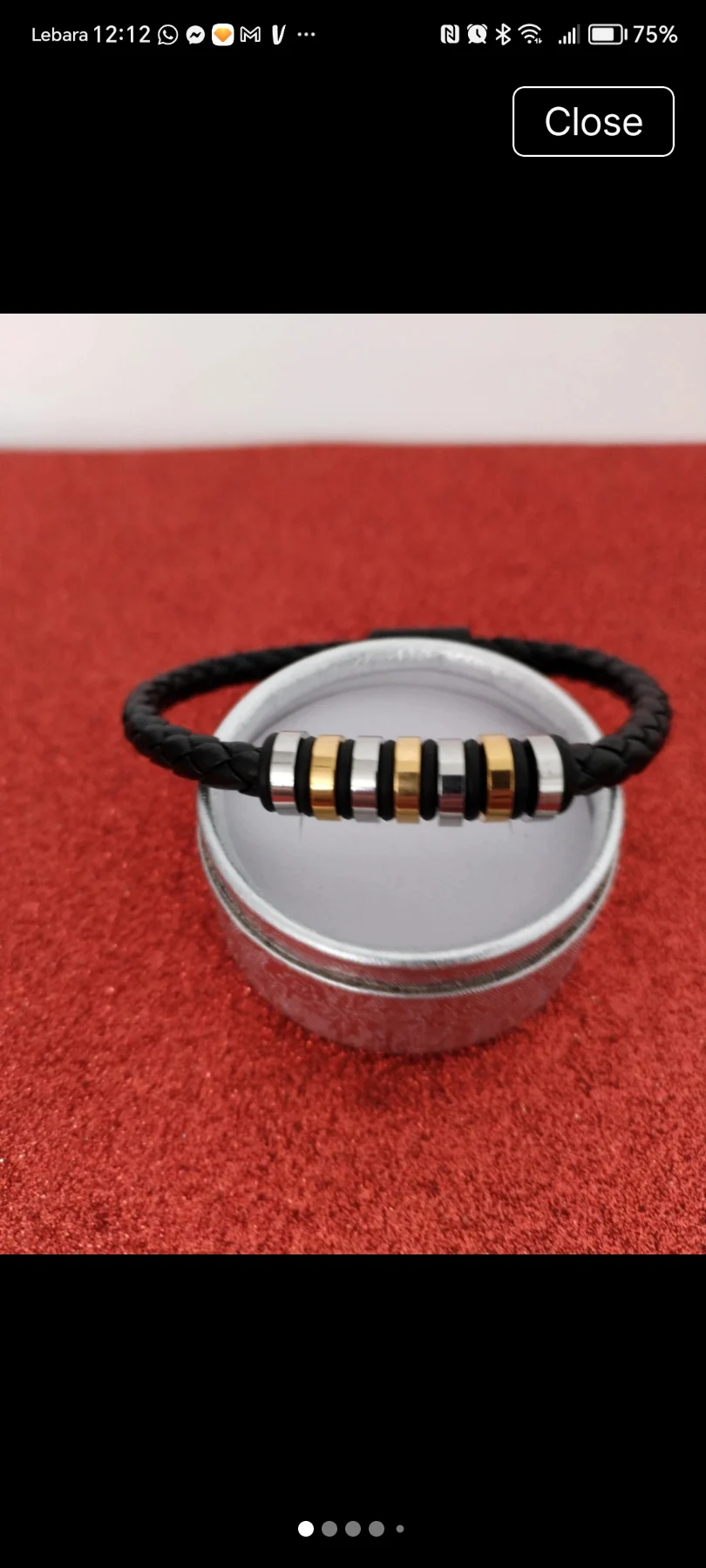 🩵his/hers black lattice design magnetic stylish bracelet 🩷