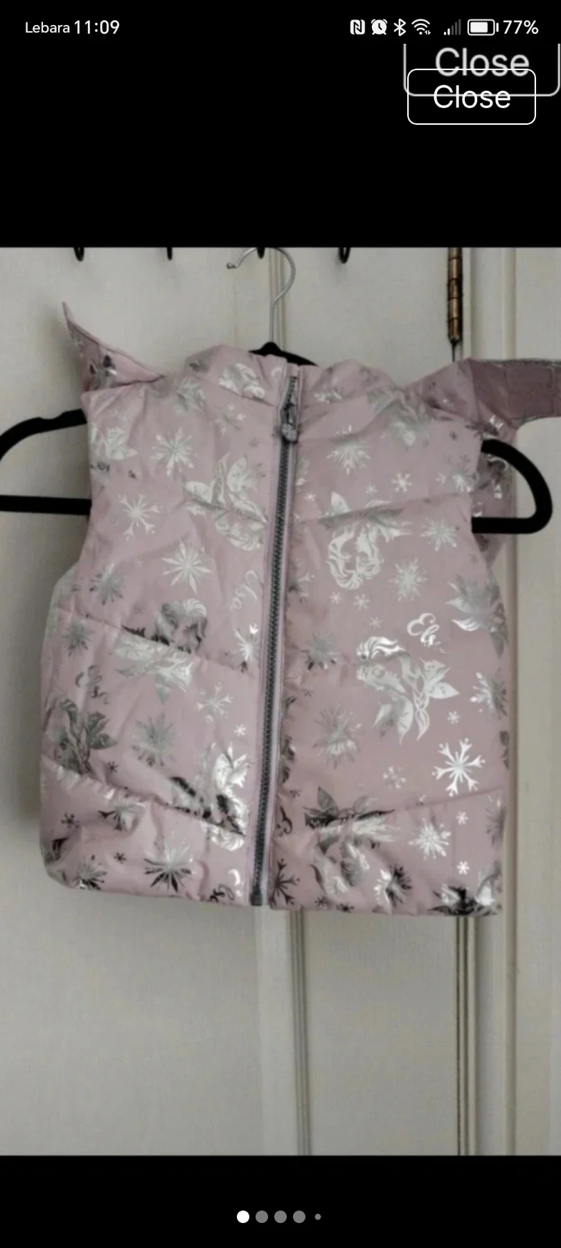 💜🆕 Disney "Elsa Frozen" hooded body warmer 🩷soft pink age 2-3🩷