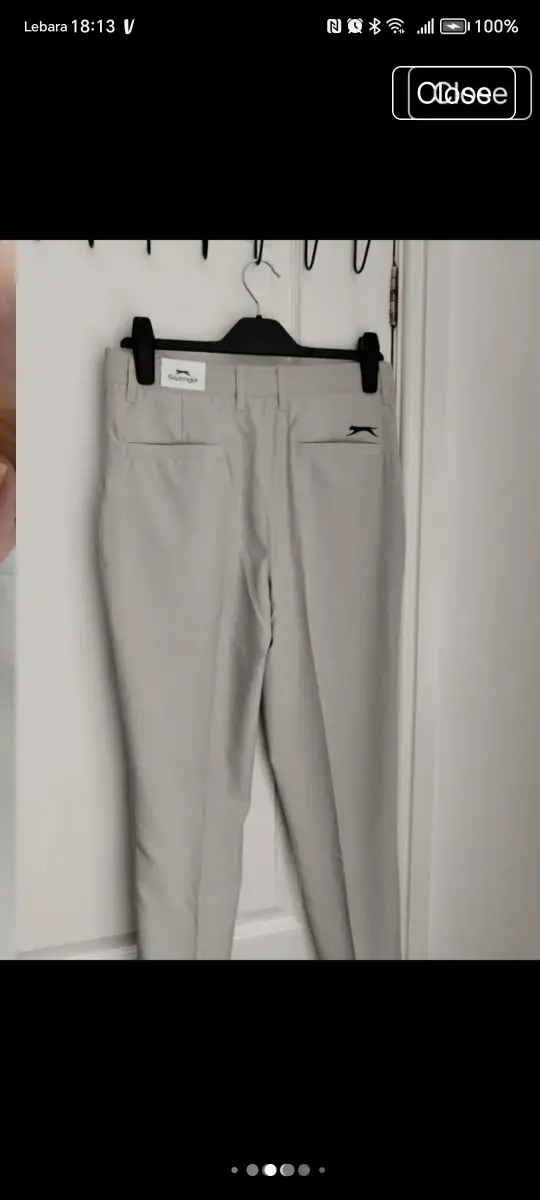 💥🆕 Slazenger Active fit grey mens golf trousers size 32 W 29 L tag says £49.99😎