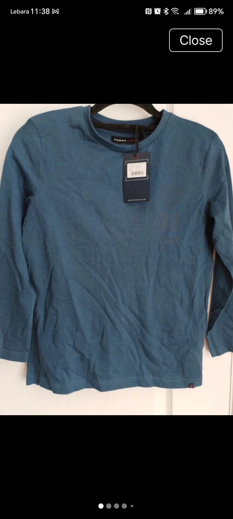 💙SALE💙Farah jeans long sleeve top denim blue age 10💙