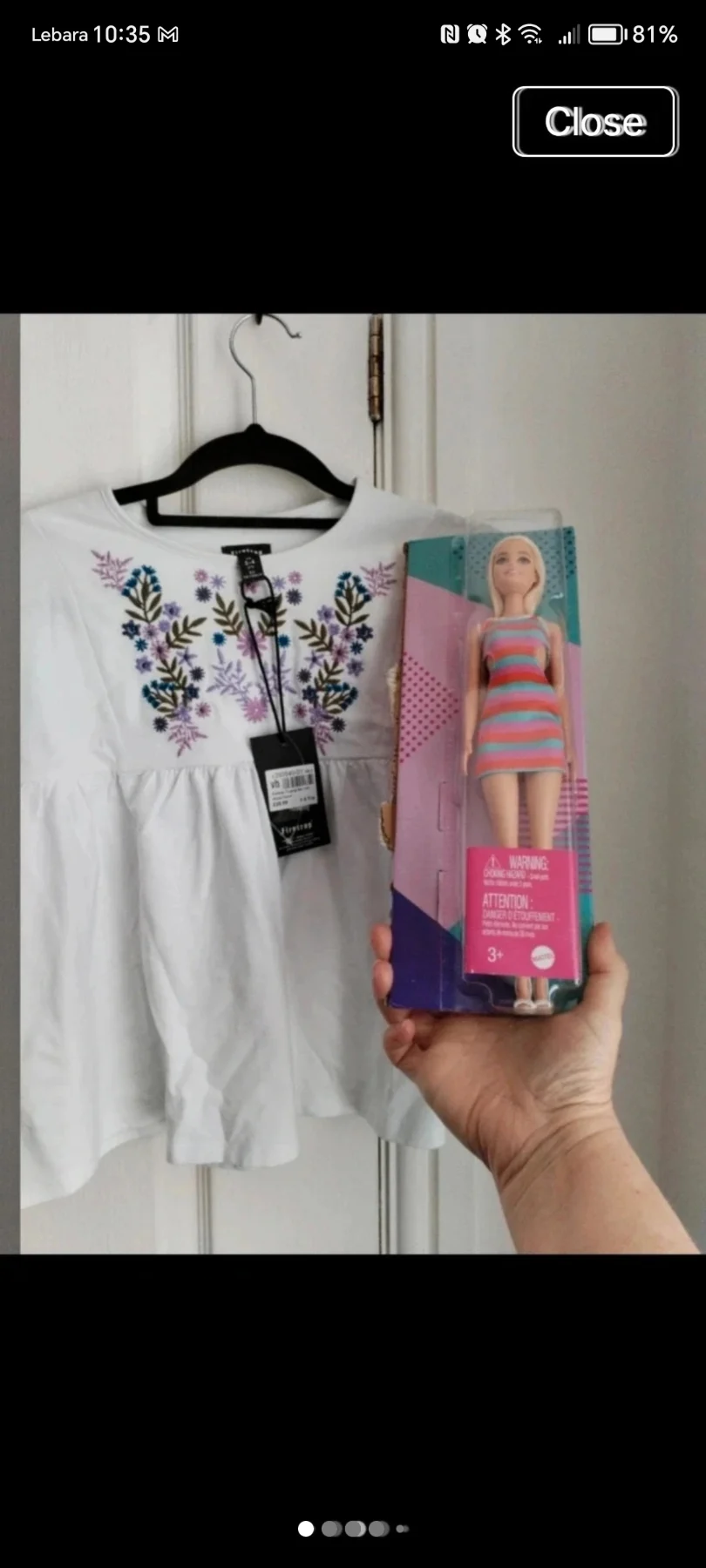 💥🆕 gorgeous white floral top age 3-4 FIRETRAP 💜FREE doll💥