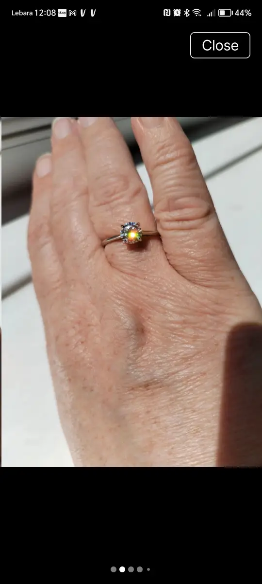 🆕🩷 gorgeous 925 sterling silver moissonite solitaire 0.74Cts🆓gift box 🎁