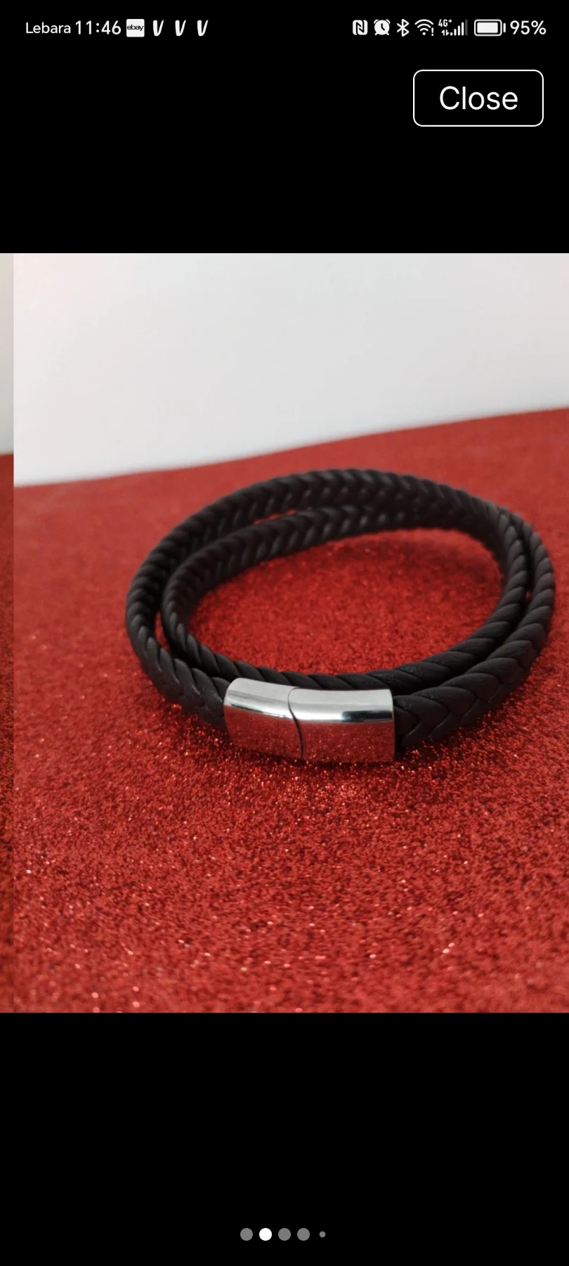 💥 beautiful brown double row bracelet🤎 with slide fastening for safety 🤎