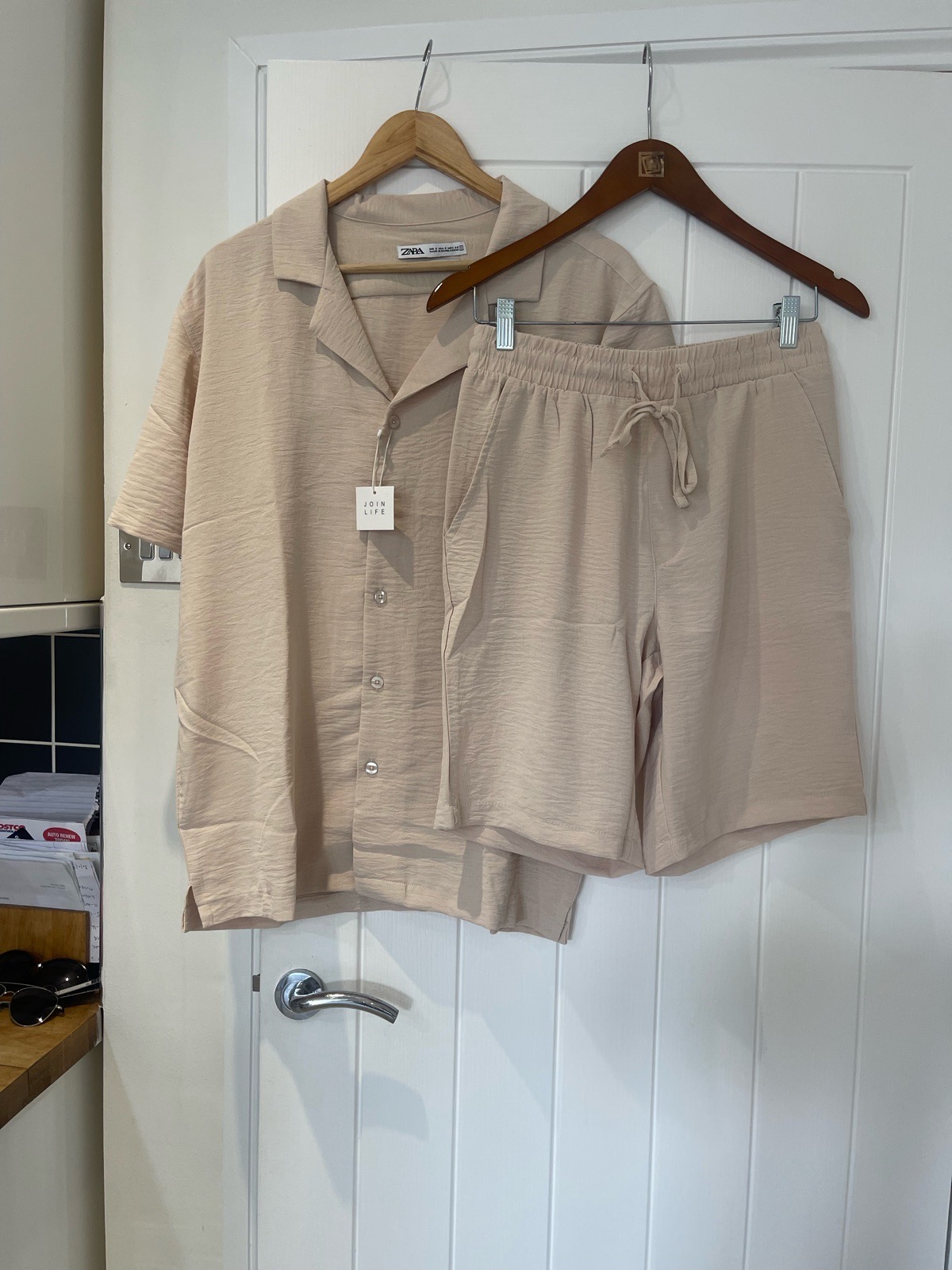 Zara Co ord Shirt & Shorts Set Size XL