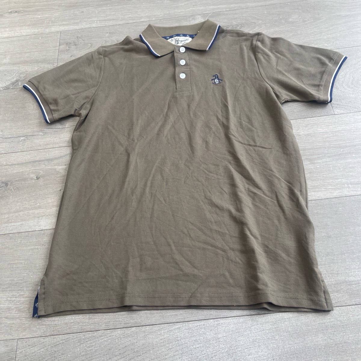 Penguin Khaki Polo Shirt Size Small