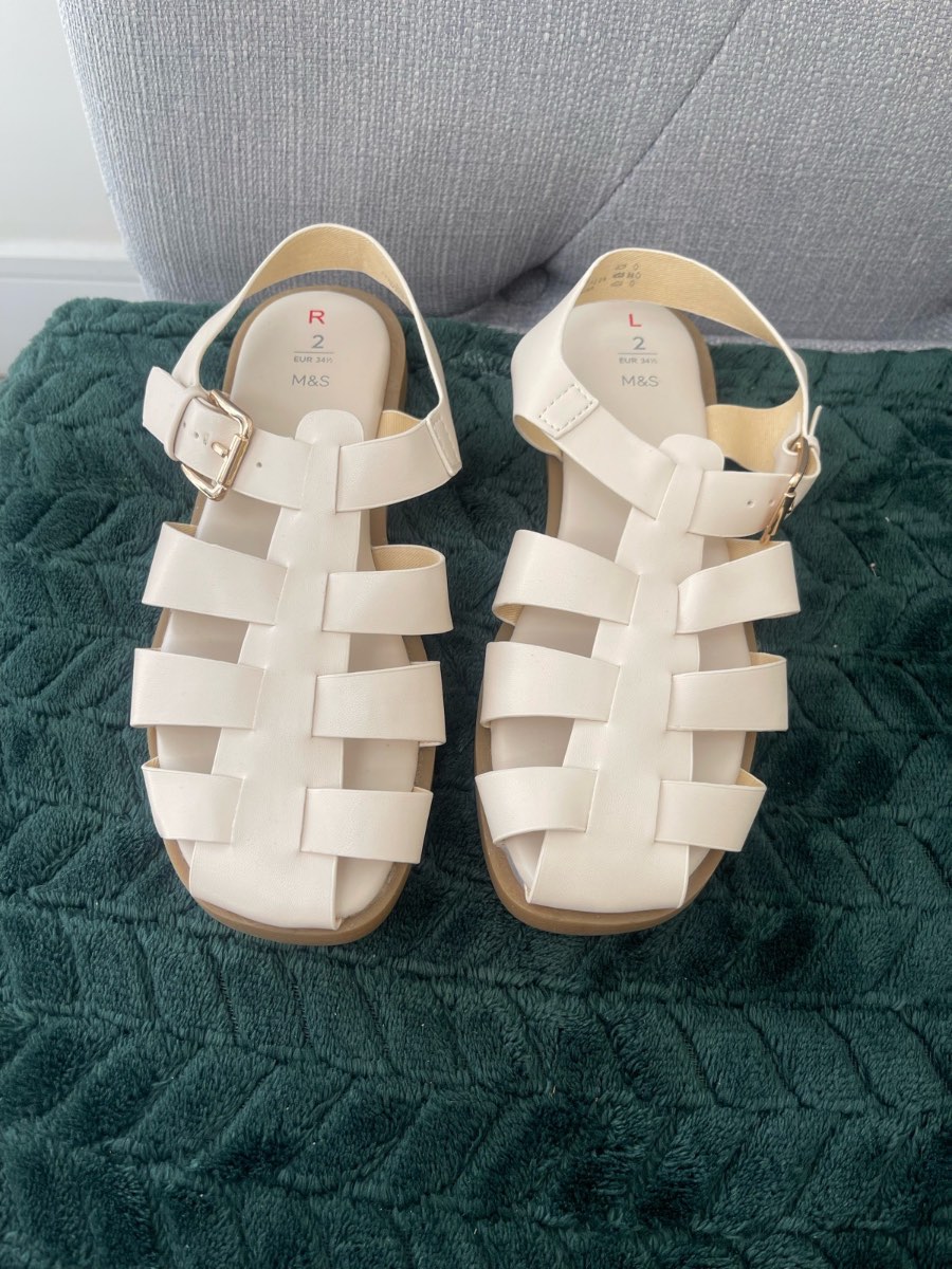 M&S Beige Sandals Size 2