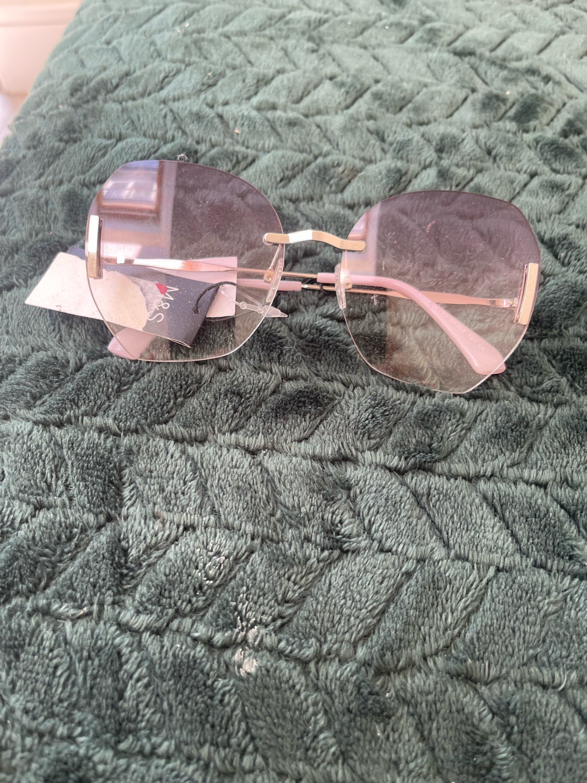 M&S Pink Tint Aviation Sun Glasses