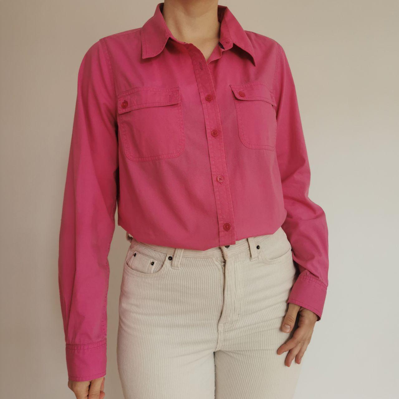 Pink Long Sleeved Button Up Shirt
