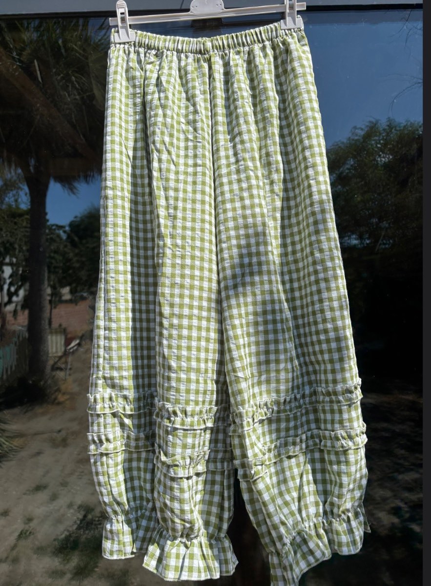 Gingham bloomer summer trousers