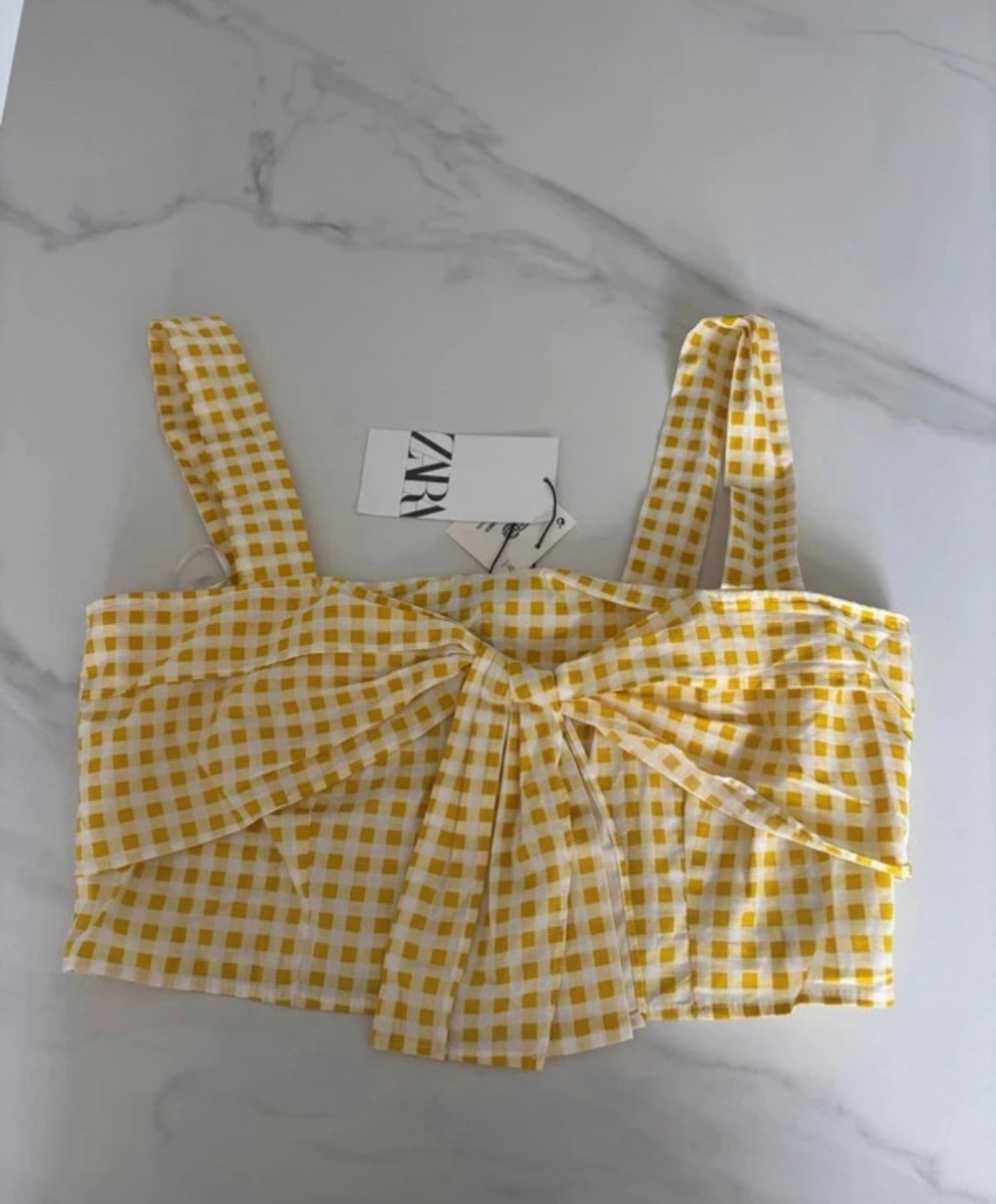 Zara gingham crop top