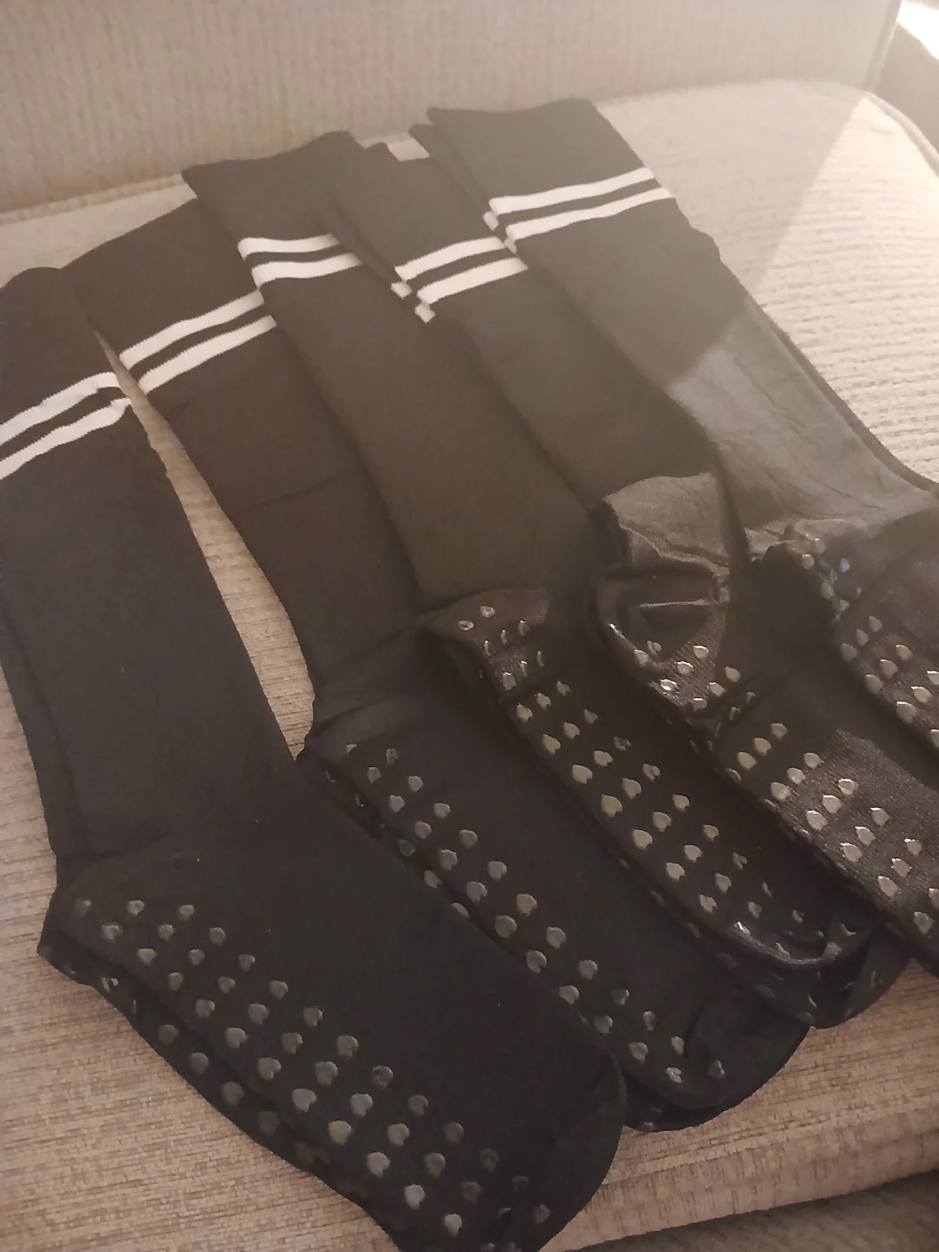 Boys black grip sock