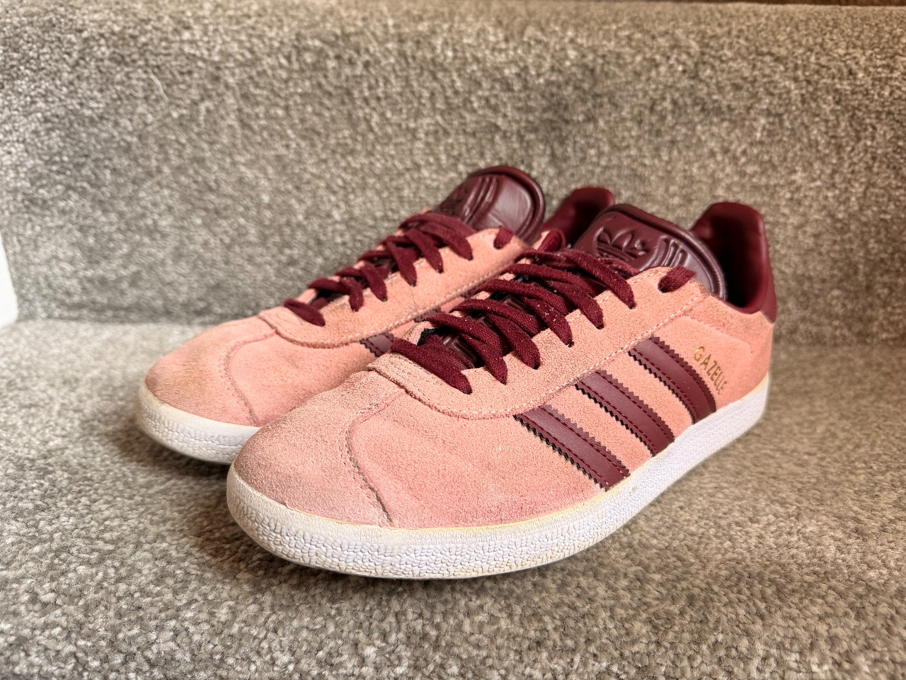 Adidas Gazelles - Size 5 - Pink & Burgundy