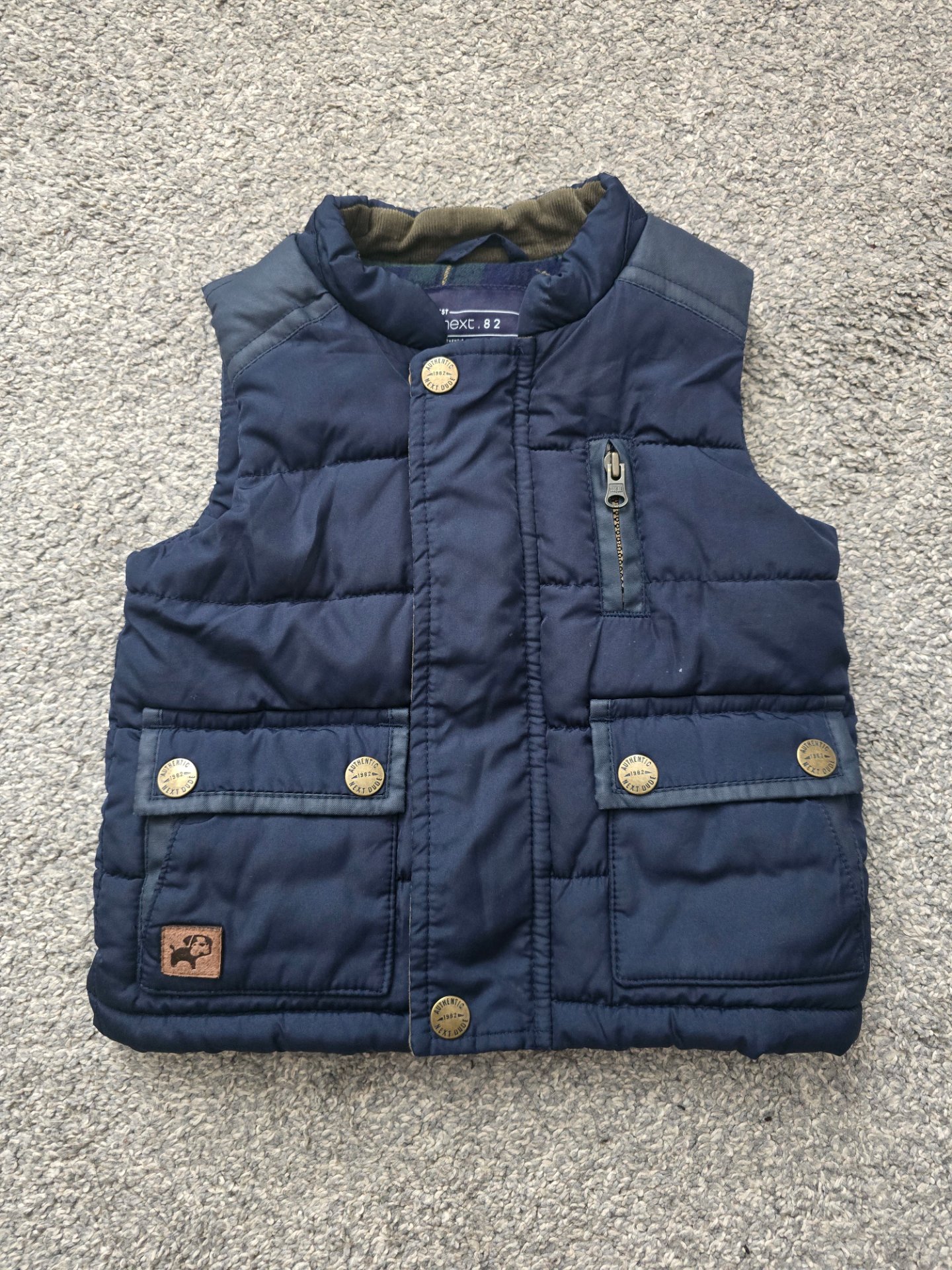 Next Baby boy navy bodywarmer gilet