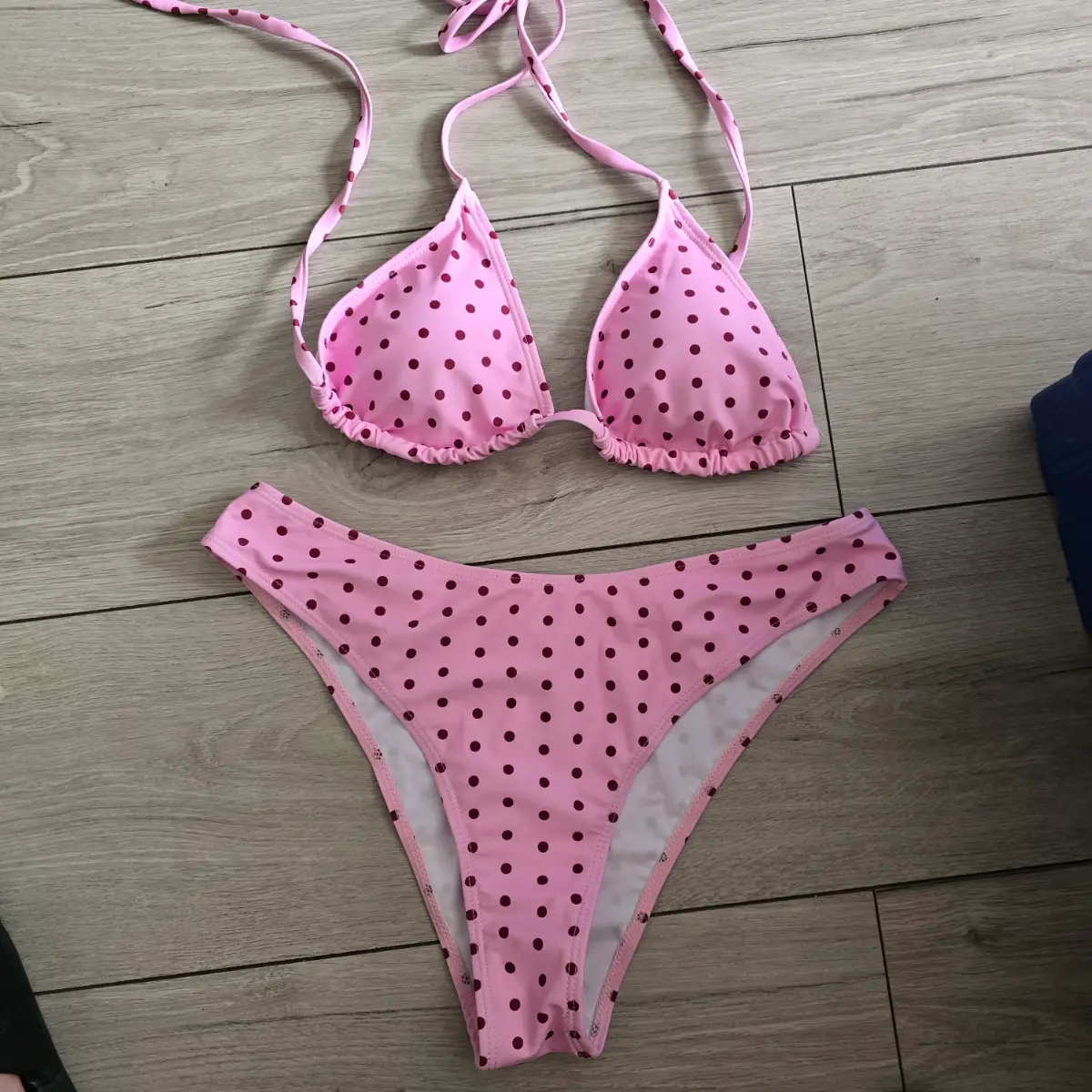 pink spotty bikini