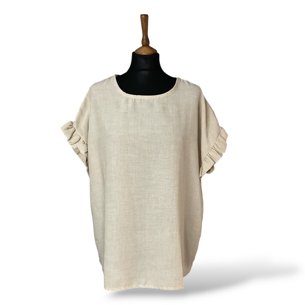 Ruffle Sleeves Top. One Size 8-14. Summer Fashion. Holiday Style