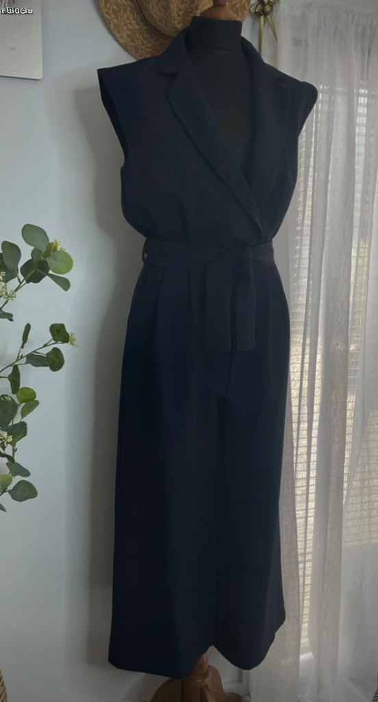 Next tailored jumpsuit. Navy. Wide leg. Size 10. Never worn