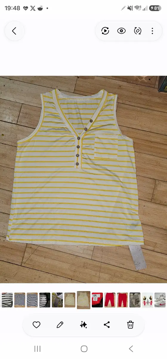 Yellow stripe Vest top 16/18-Emery Rose