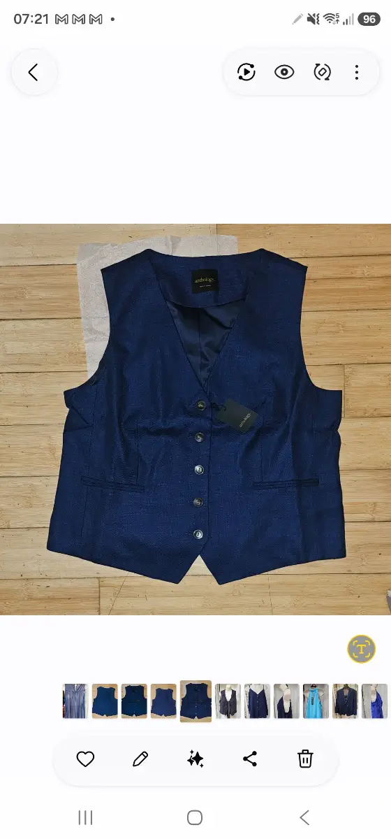 Navy waistcoat/Top- 16- Anthology
