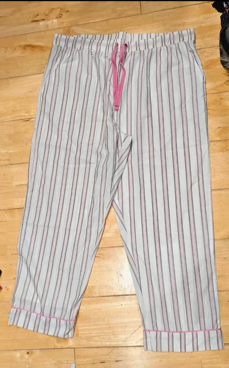 White Stripe Cotton Pyjama bottoms - 20- George
