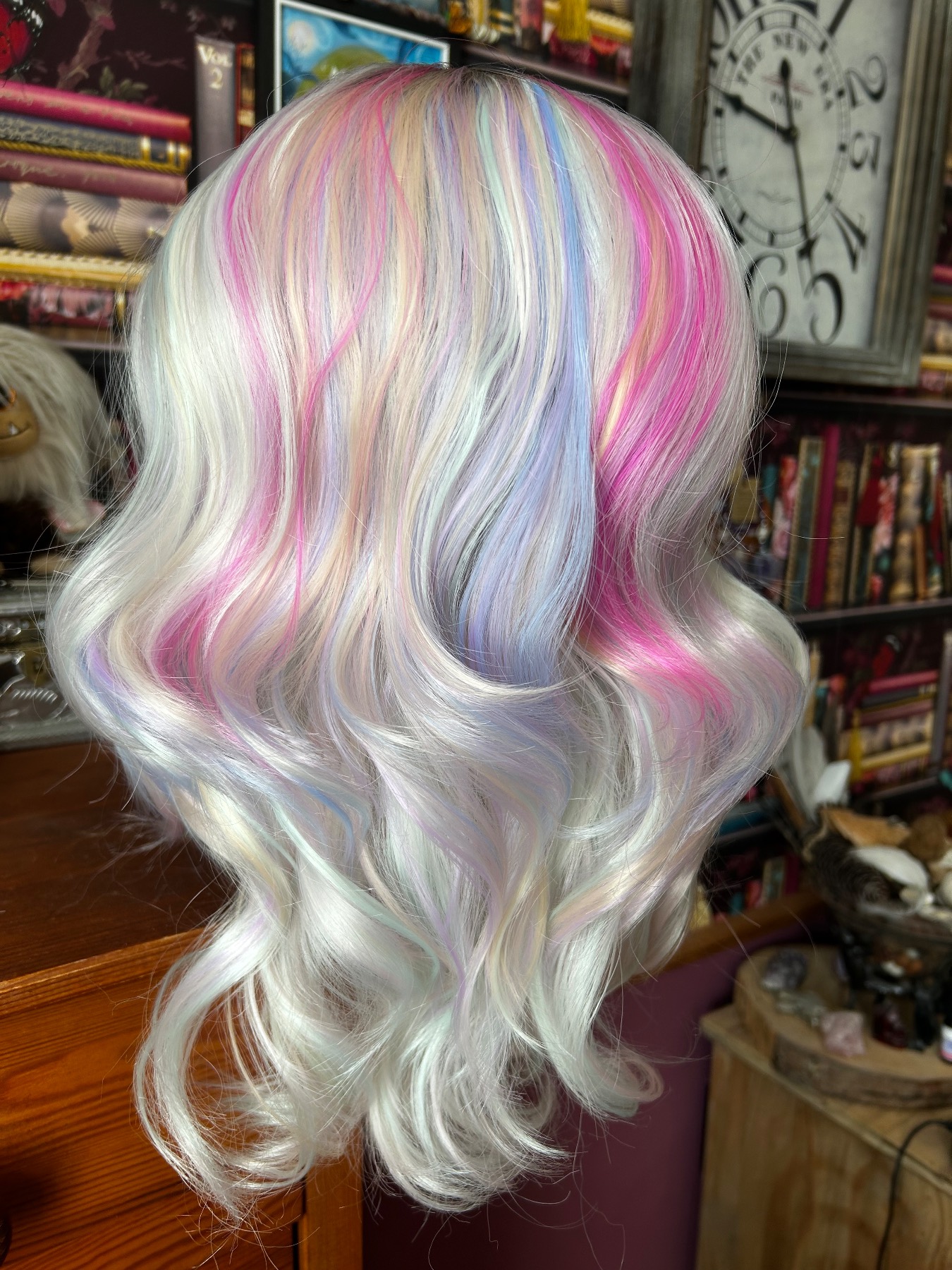 Sorbet Swirl synthetic heat friendly wig