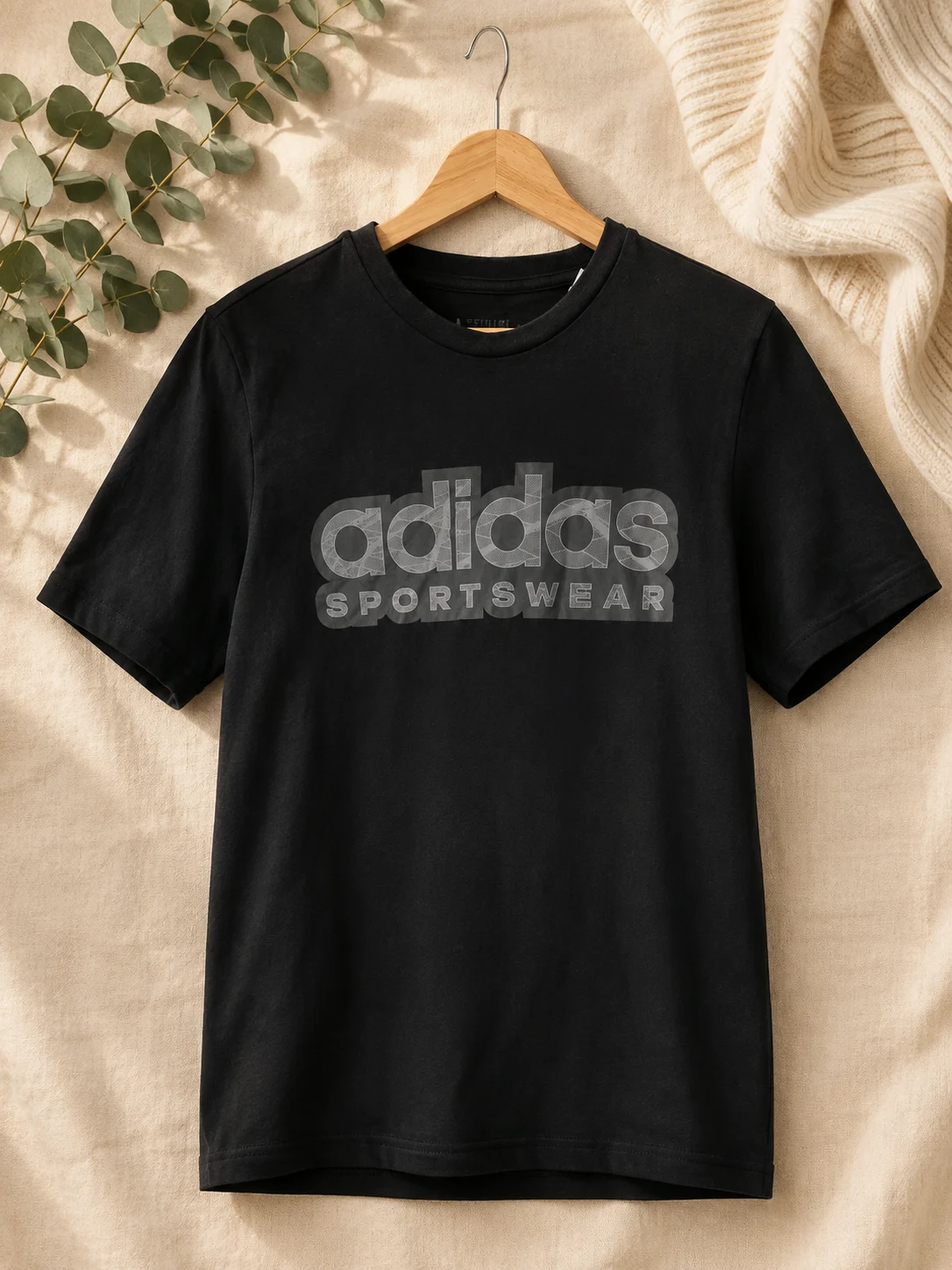 Adidas Sportswear Men’s Black Graphic T-Shirt Size S 0083