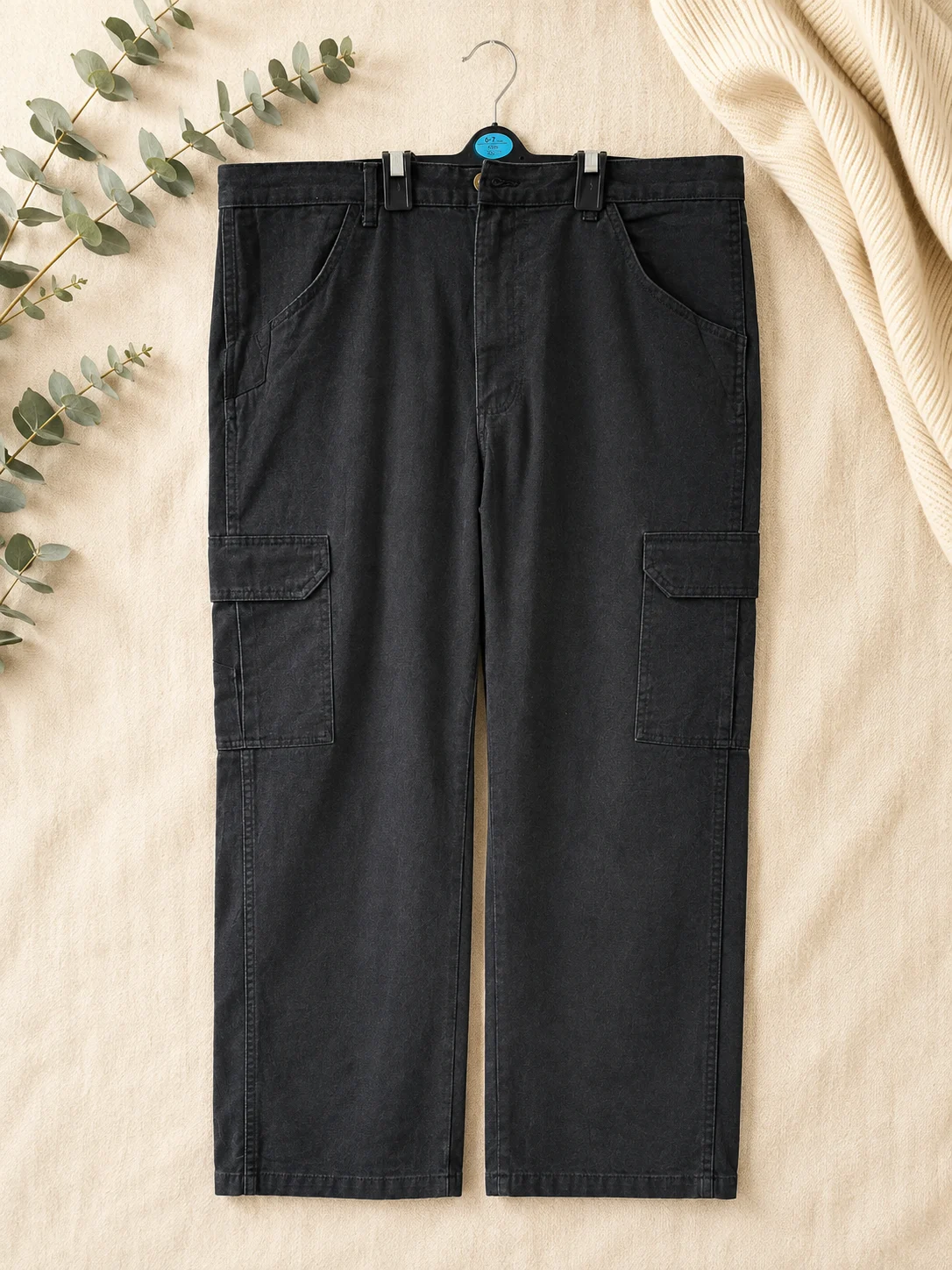 Wrangler Workwear Men’s Black Cargo Trousers W40 L30 Utility Work Pants 0085