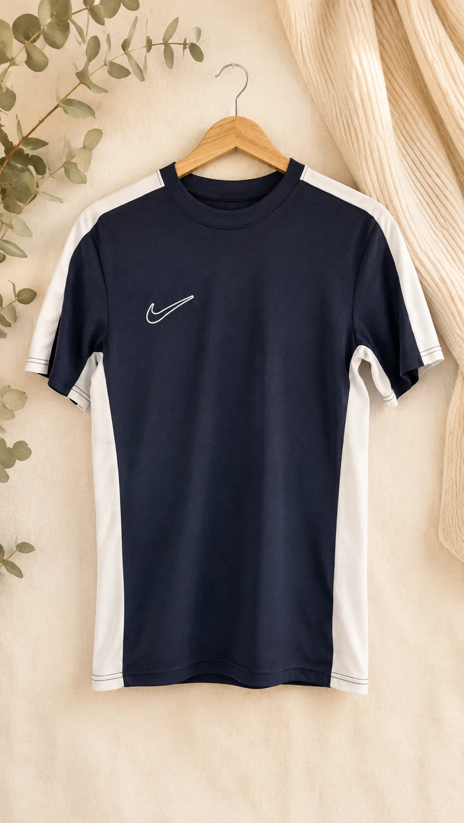 Nike Academy Dri-FIT Men's Football Training Top Navy White Size S 0081