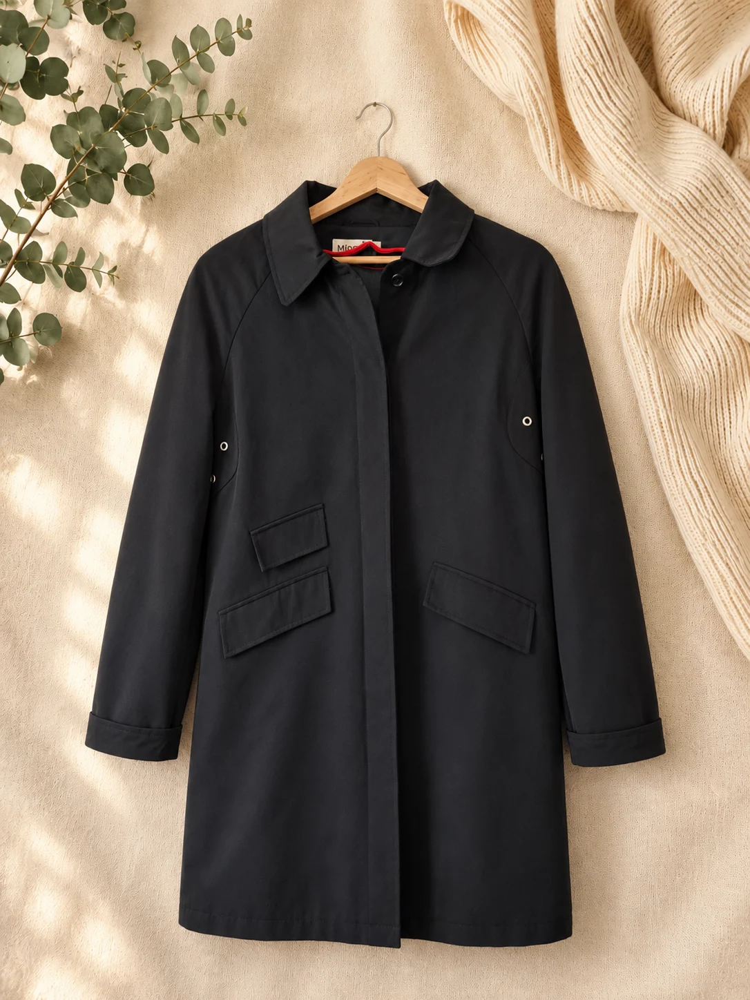 Michael Kors Black Coat Removable Wool Blend Liner Size M 0079