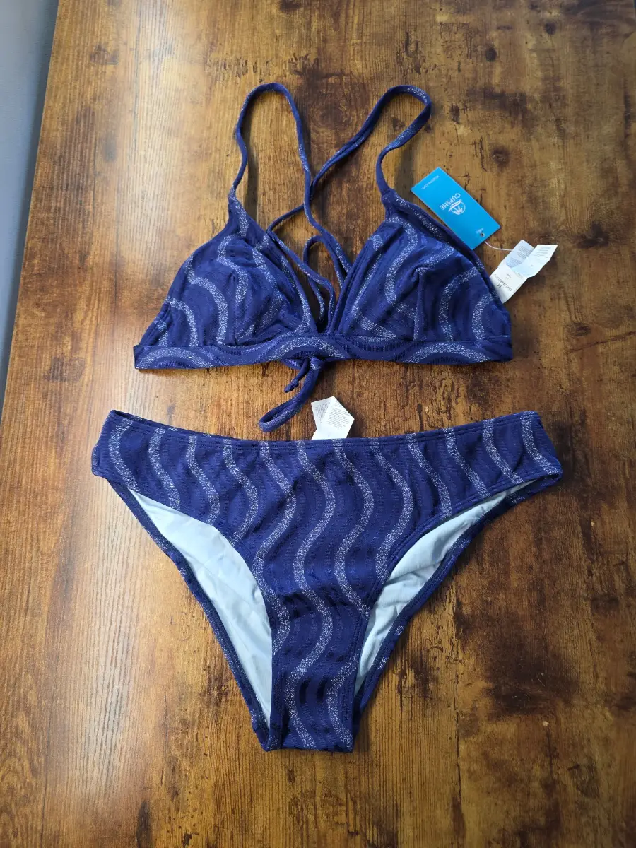 Cupshe blue bikini swimsuit M UK12