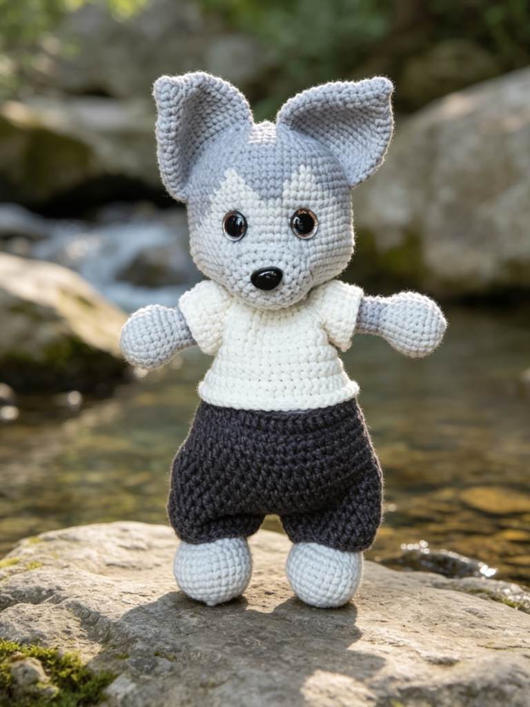 Meet your new friend – Handmade Amigurumi Wolf!🐺✨