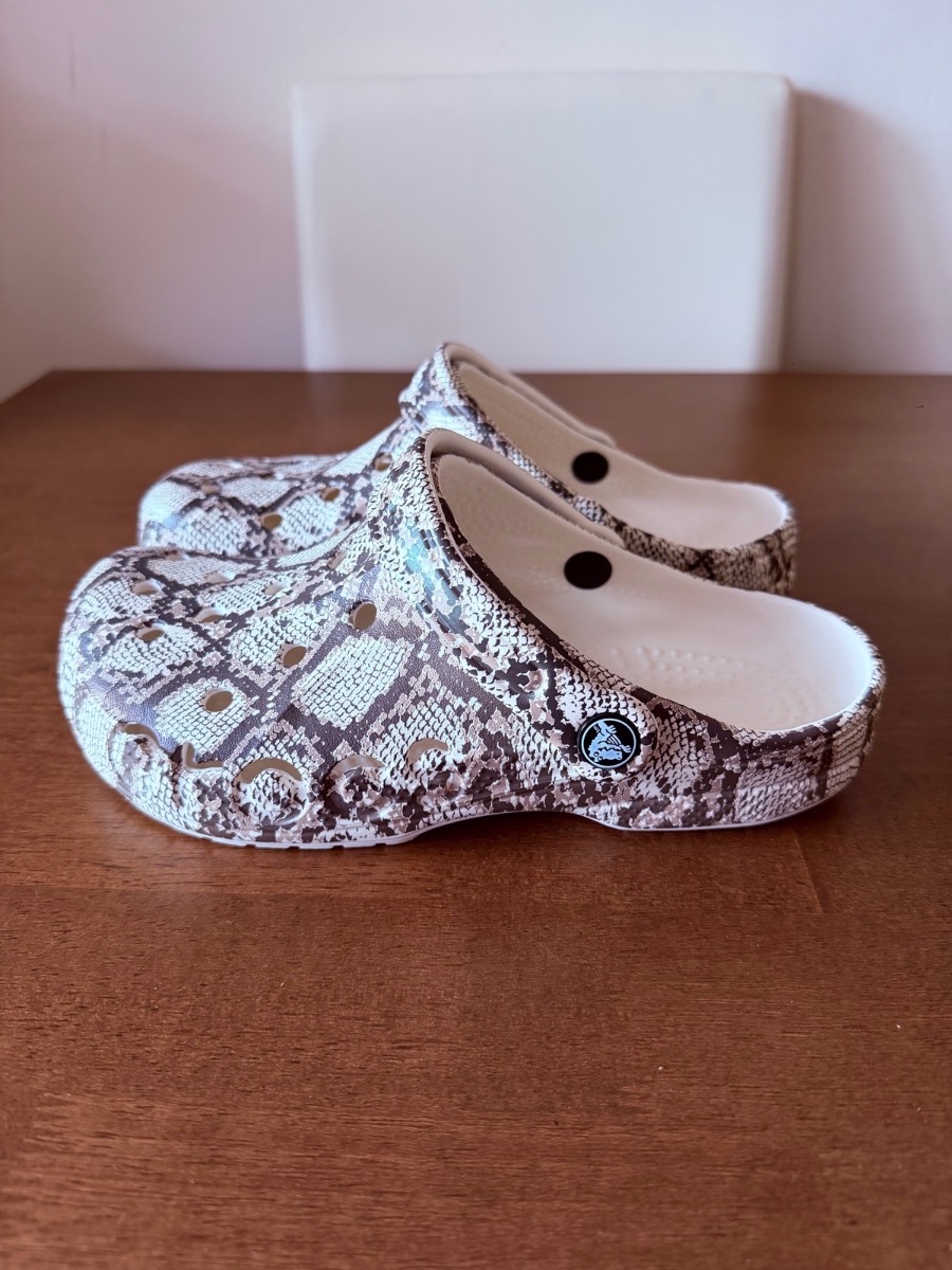 Snakeskin Print Crocs Ladies UK 5