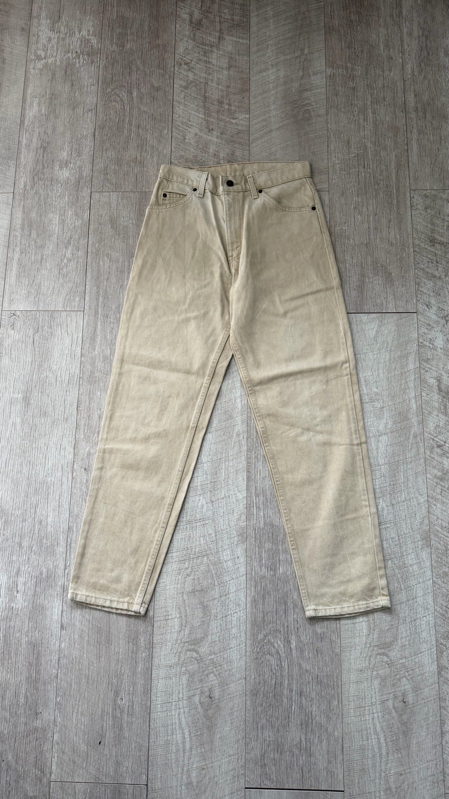 Vintage 90s Levis 550 Orange Tab Jeans Beige Sand Made In USA 1993 W30 L30