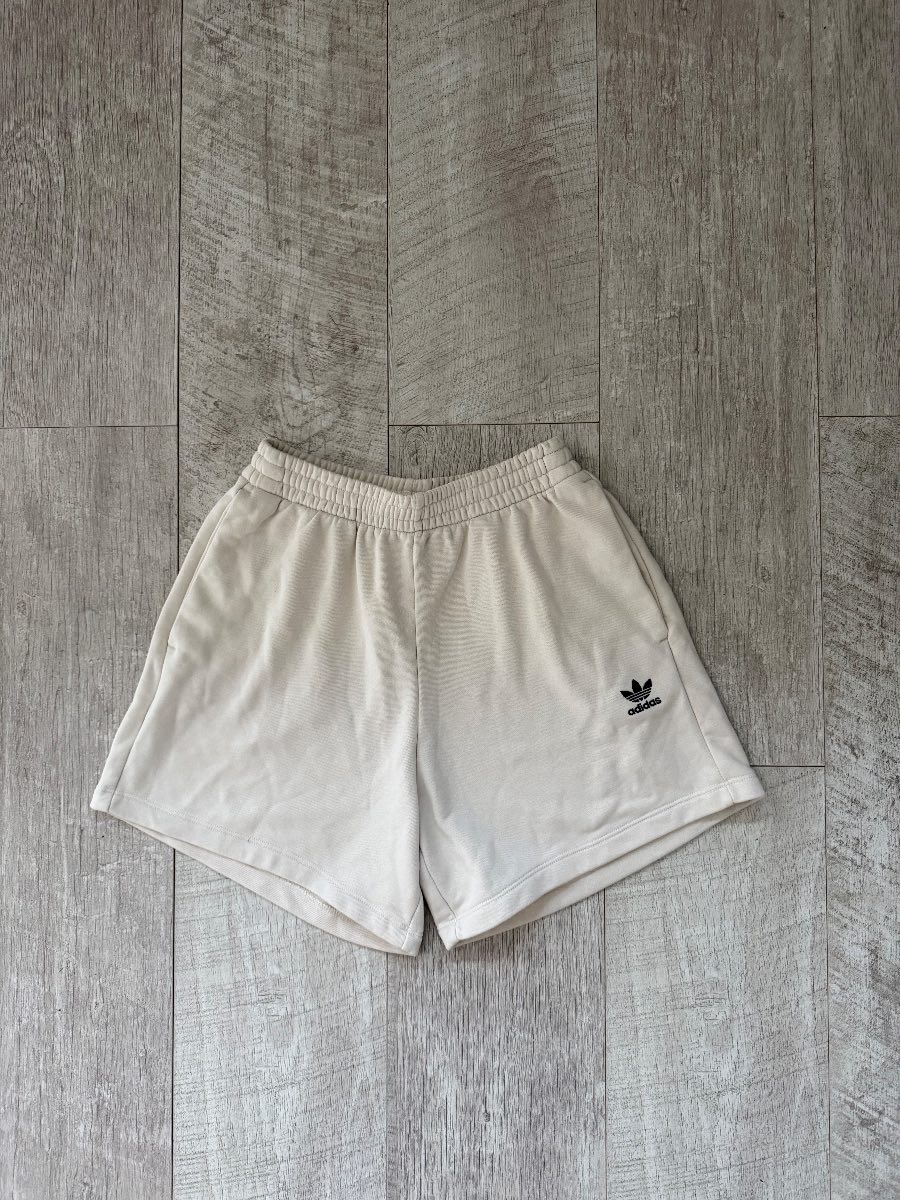Adidas Originals Trefoil Shorts Beige Cream Womens XS