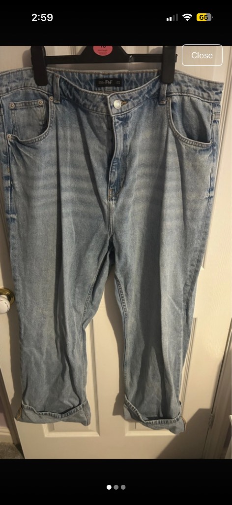 F&F turn up jeans