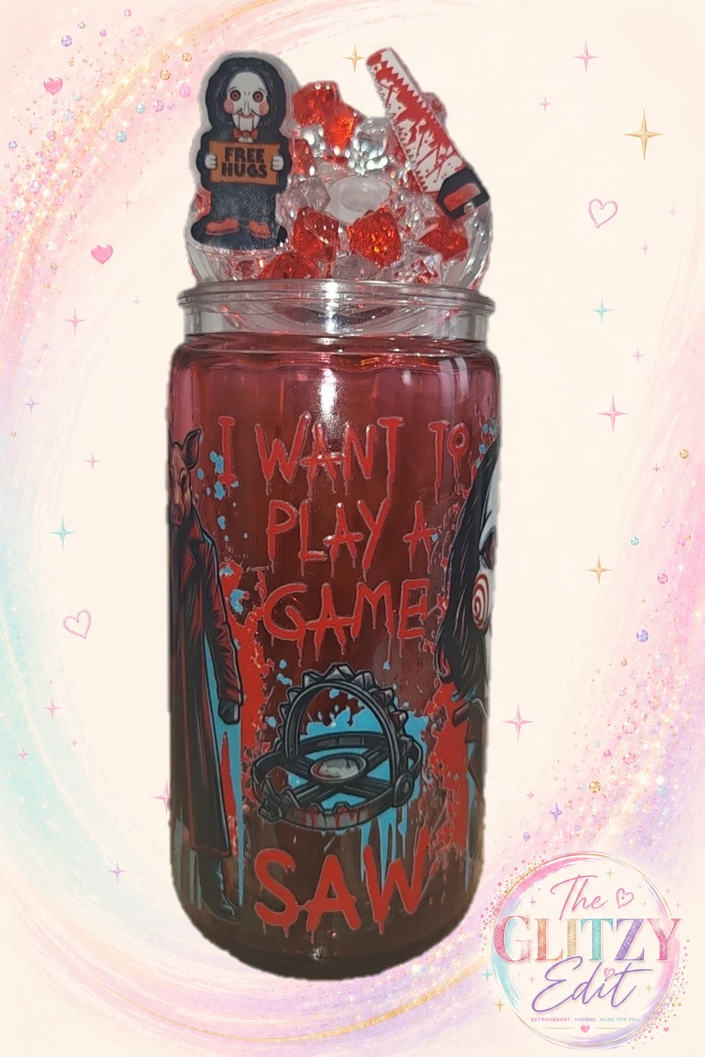 Blood Drip Saw Snowglobe Tumbler 16oz