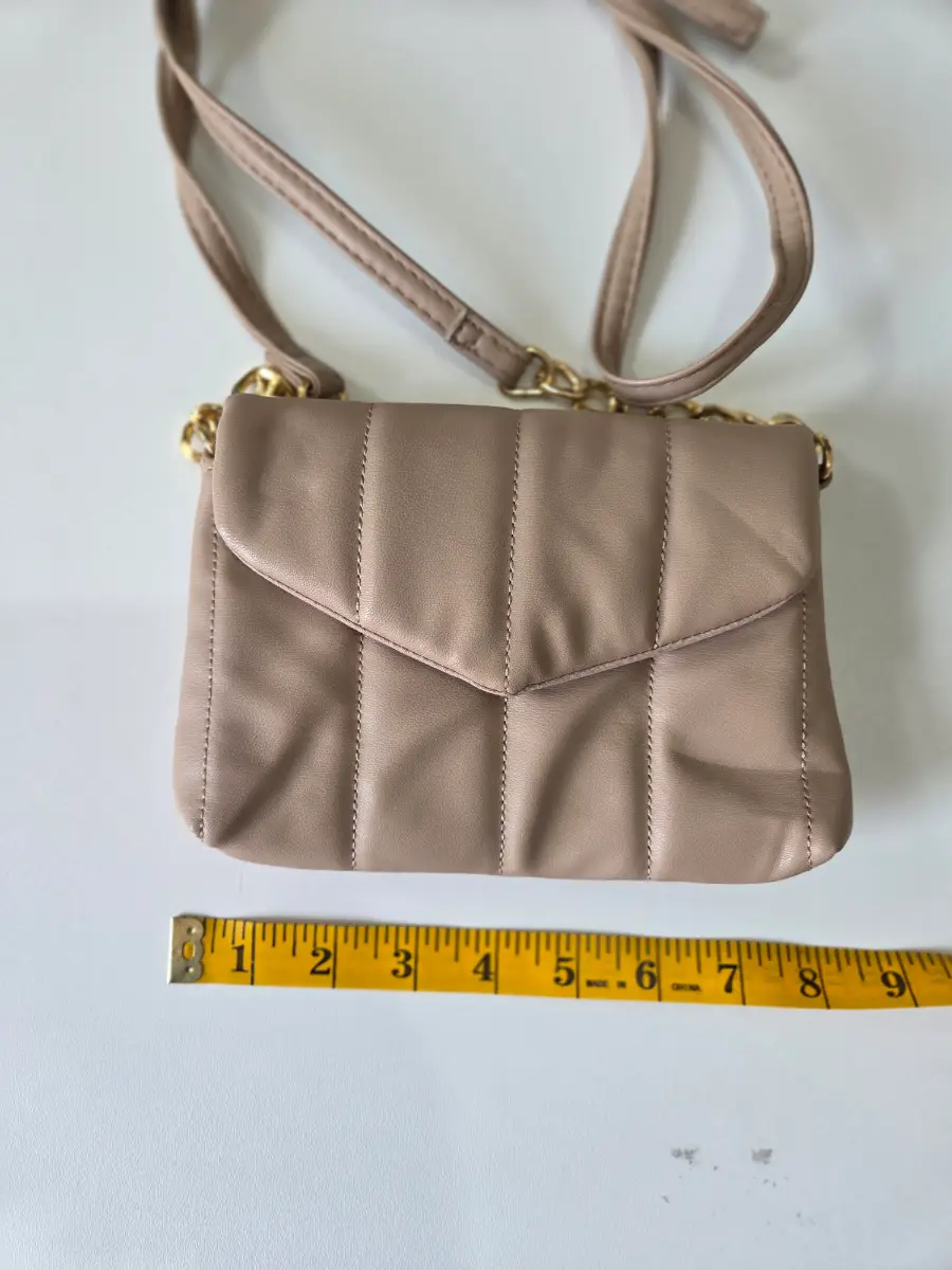 Primark Nude Beige Quilted Crossbody Shoulder Bag