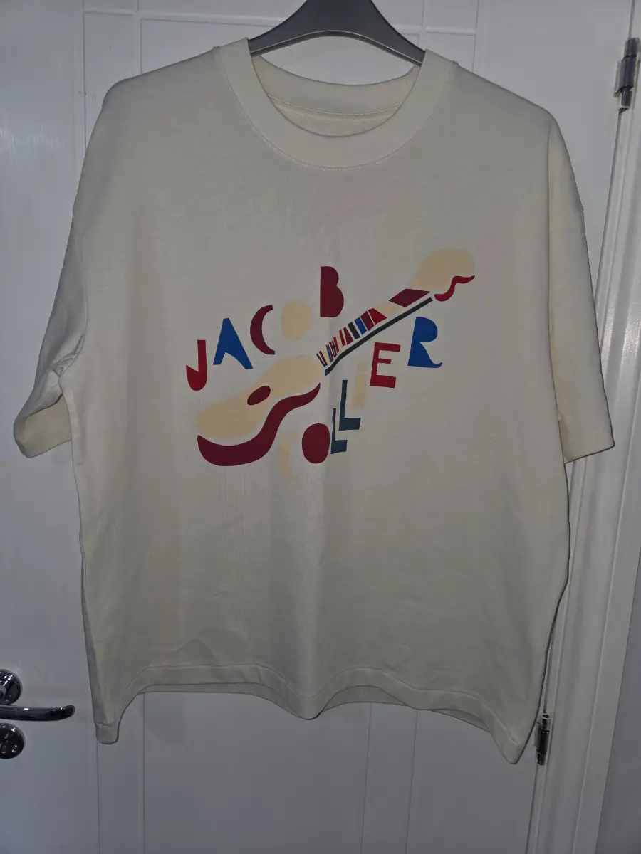 Jacob Keller Streetwear Graphic Heavyweight Boxy T-Shirt Off White