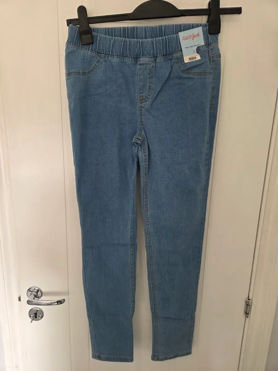 Girls Cat & Jack Light Blue Denim Pull On Jeggings Stretch