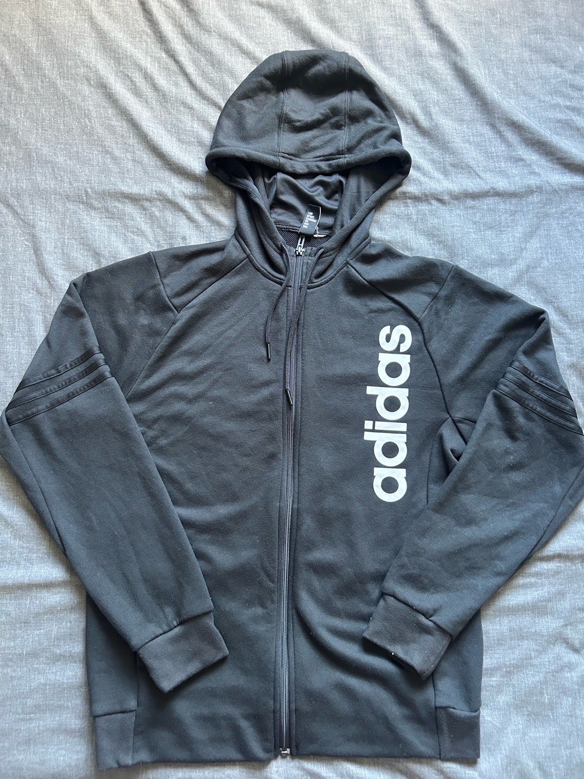 Black adidas full length zip jacket - great condition