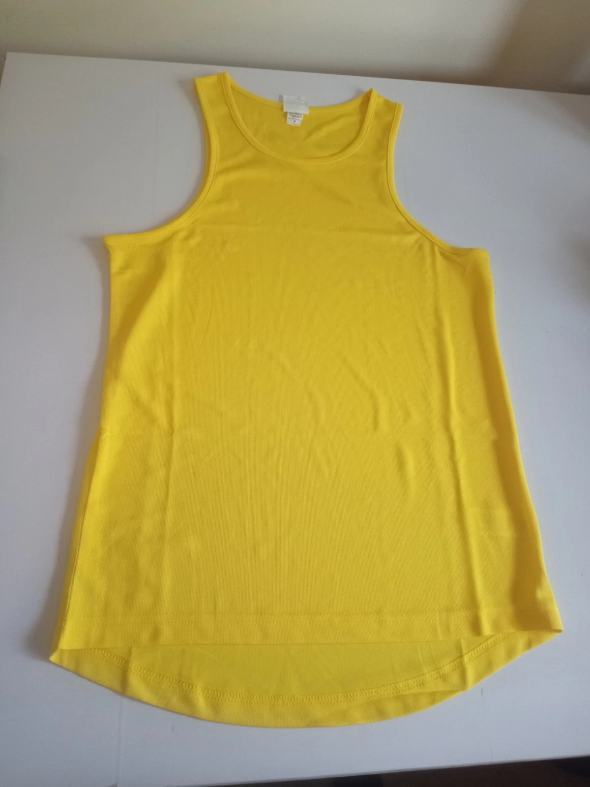 AWDis yellow Cool Vest Top Medium men's women's running gym summer