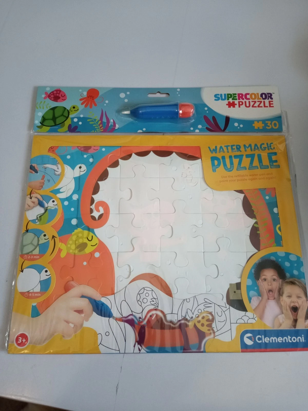 CLEMENTONI SUPERCOLOR WATER MAGIC PUZZLE jigsaw art painting toy game kids childrens
