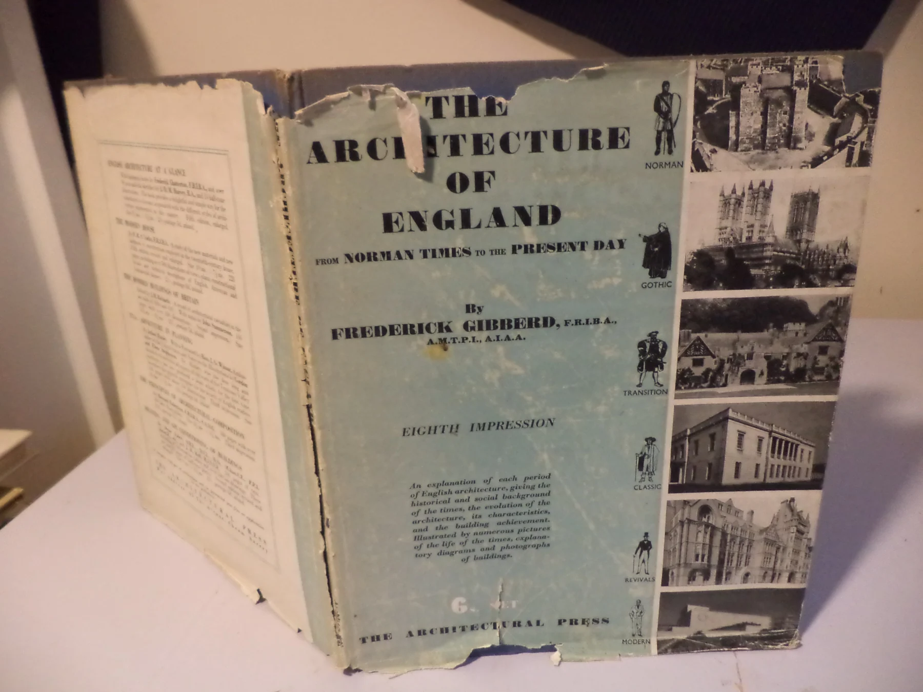 The Architecture of England From Norman Times old vintage book gibberd