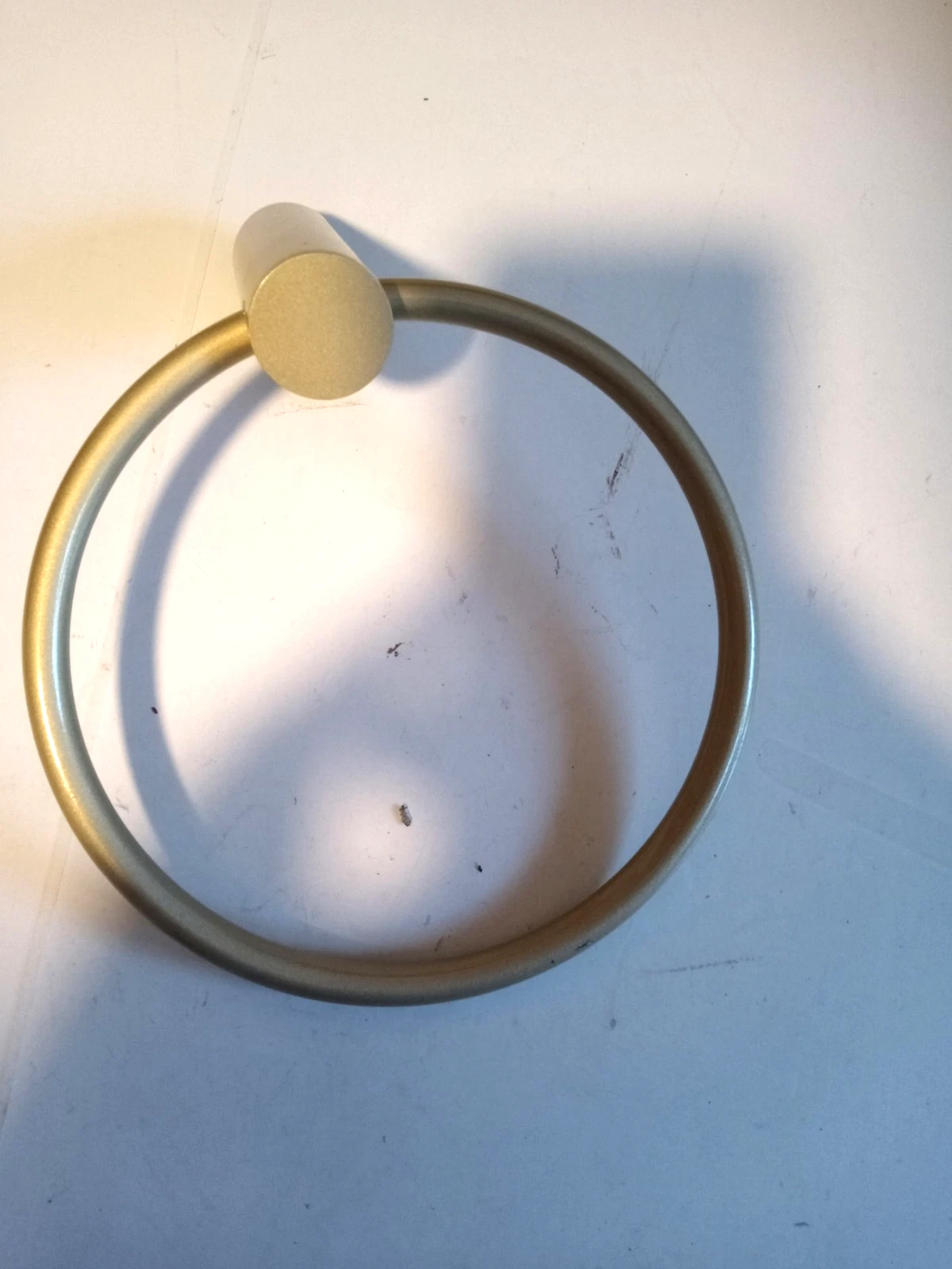 new john lewis hanging towel ring bathroom bamboo brown metallic