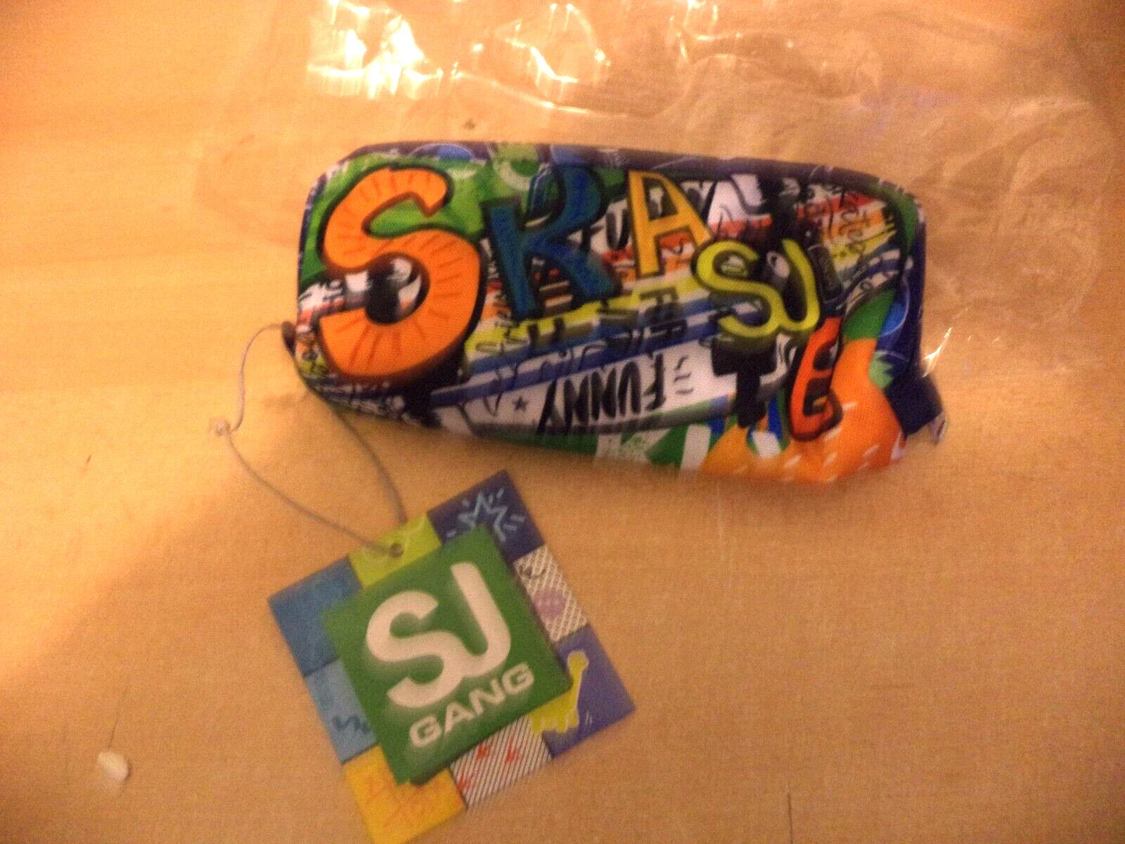 BNWT SJ Gang bag Pencil Case GRAFFITI FOOTBALL SOCCER BOYS kids FANTABULOUS BUSTINA