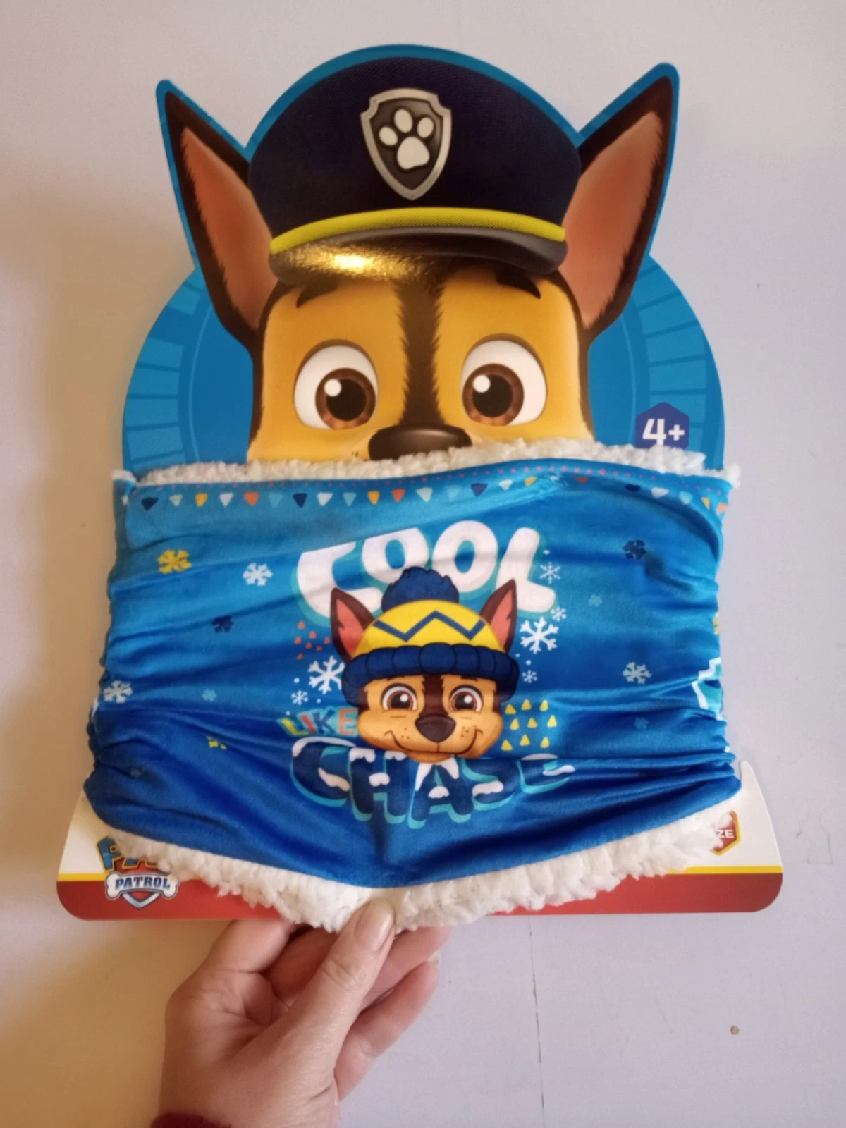 official Paw Patrol chase snood kids childrens winter scarf neck warmer age 4+