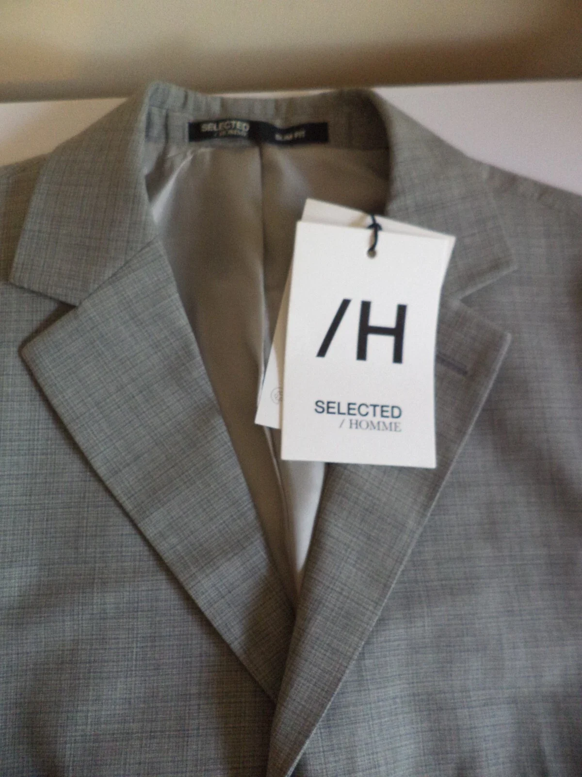 BNWT Selected Homme Ross Blazer Suit Jacket grey Slim fit 38R RRP £150 men's