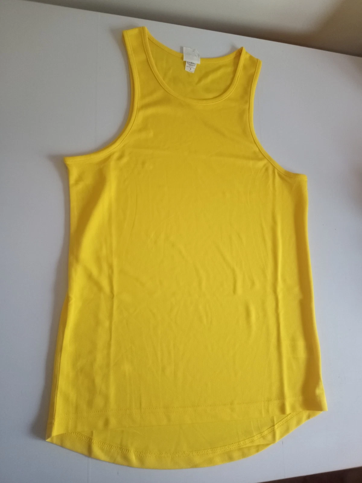 AWDis yellow Cool Vest Top small men's women's running gym summer
