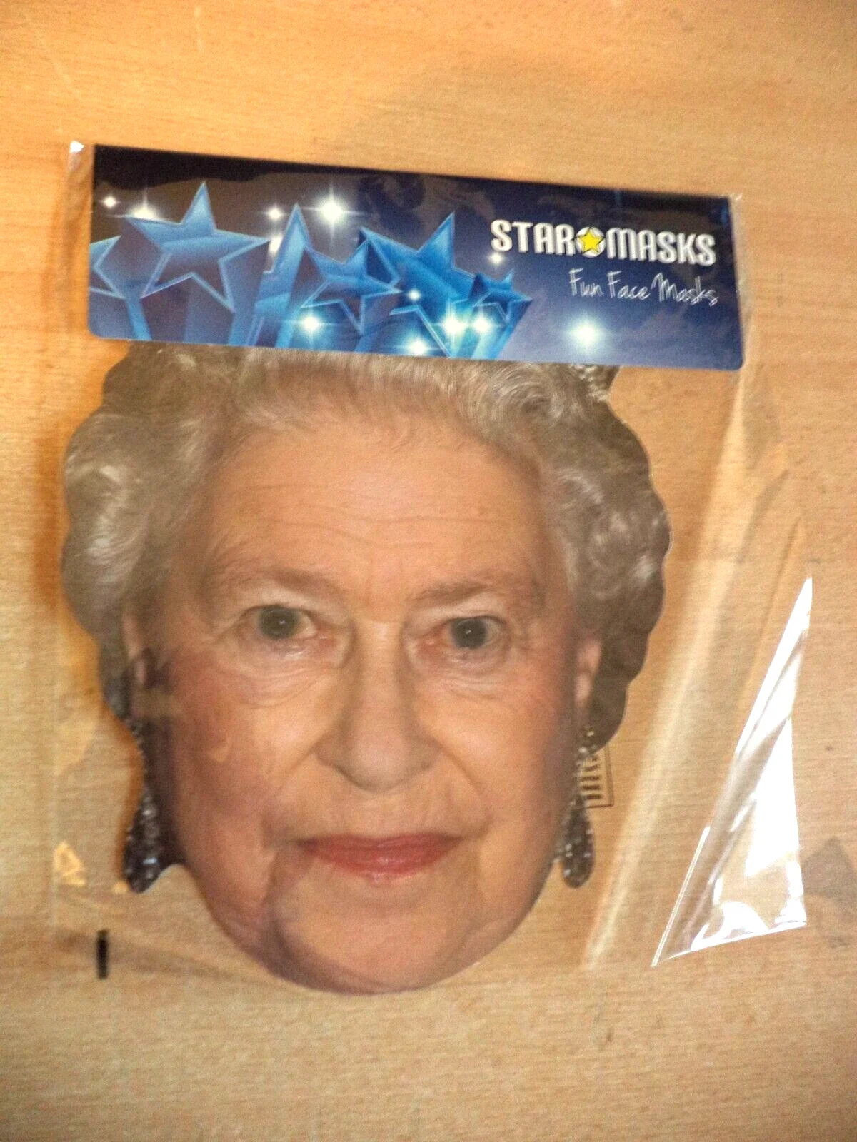 STAR MASKS Queen Elizabeth II Cardboard Face Mask PARTY FANCY DRESS UP STAG HEN