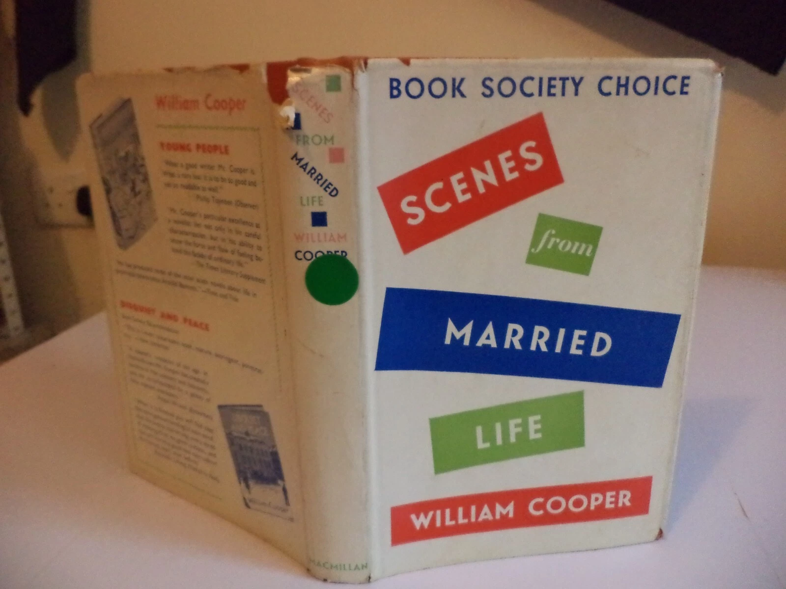 SCENES FROM MARRIED LIFE old vintage book novel WILLIAM COOPER 1960S